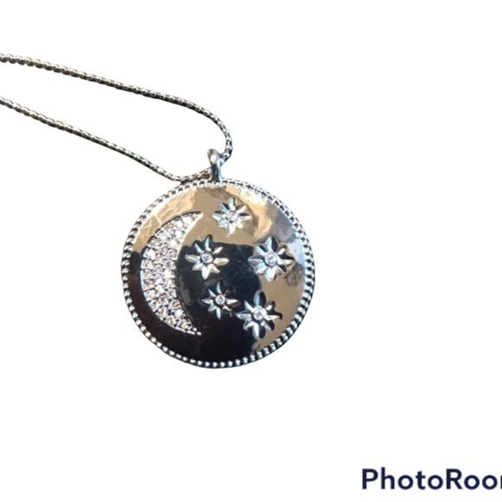 New Swarovski Crystal Moon and Stars Necklace